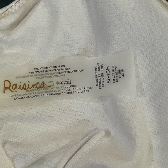 Raisins Juniors Leopard Bikini Swim Top Printed Splash Halter blue pink sz Small - Picture 4 of 16